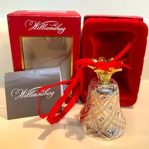 Reed & Barton Silver and Gold Pineapple Bell Musical Ornament